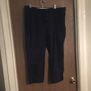 Jcrew navy cropped Tencel Pant